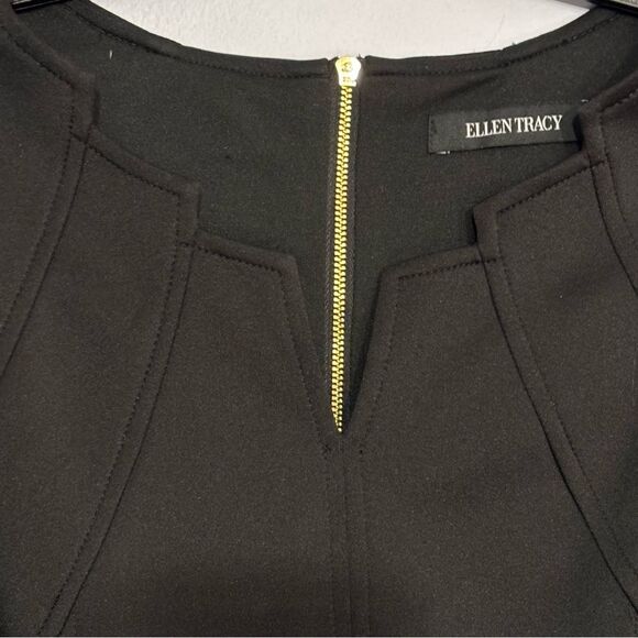 Ellen Tracy | Women’s Black Evening Cocktail Dress 12 - Picture 8 of 16